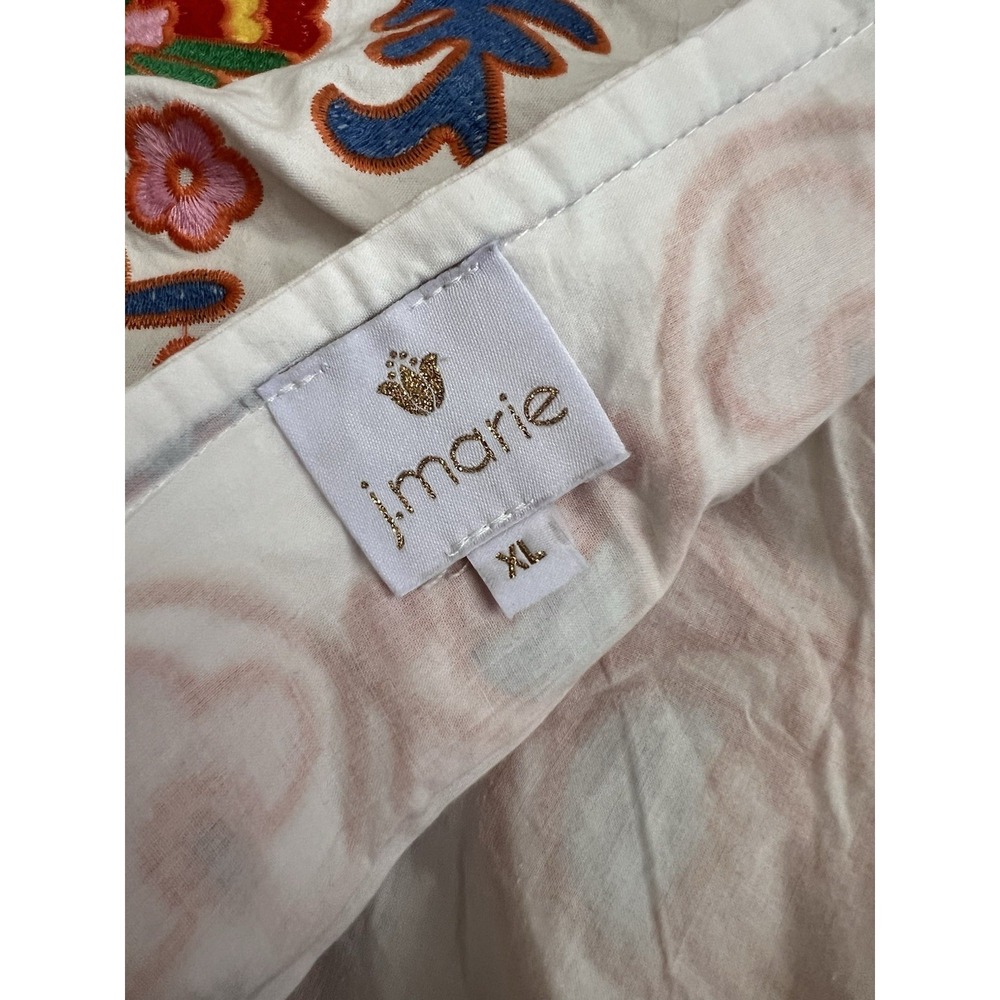 J. Marie The Landon Embroidered Floral Midi Dress XL (smaller) Boho Folk Art - Picture 3 of 11